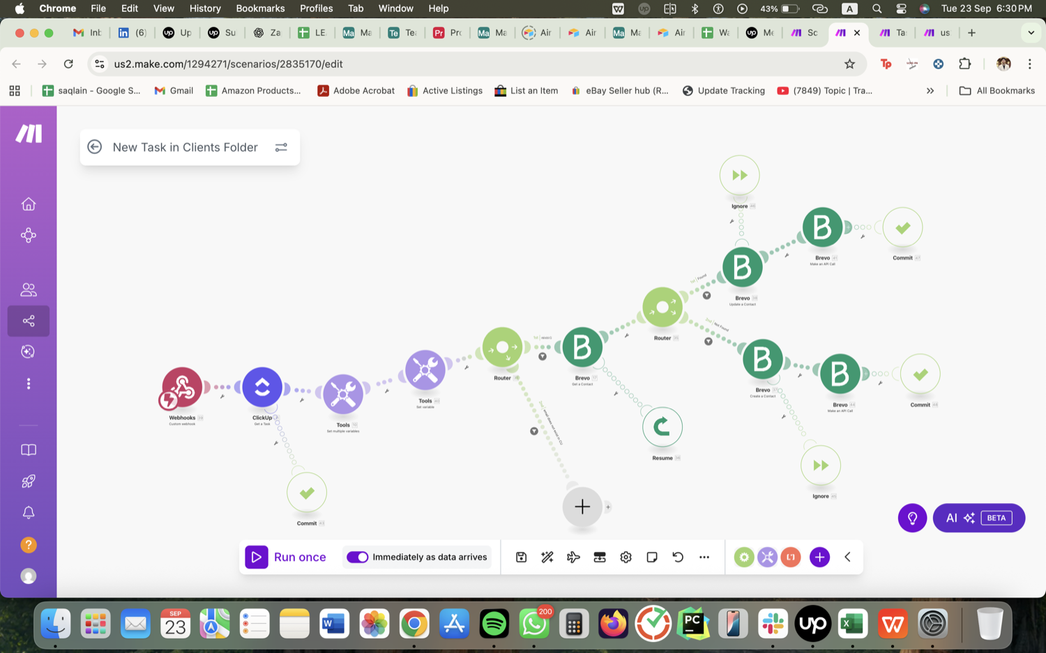 ClickUp to Brevo Automation via Make.com (Contact Sync) screenshot 3